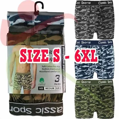 3-12 PACK Men Classic Sports Camouflage Army Combat Boxer Shorts Underwear Lot • $9.93