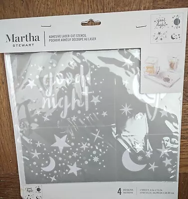 MARTHA STEWART Adhesive Laser Cut Stencil - Good Night Stars Moon Planet • $2.99