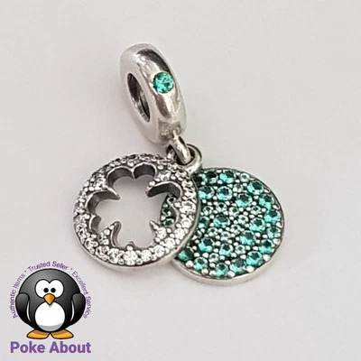 $49 • Buy DAZZLING 4 LEAF CLOVER PANDORA Silver Green LUCKY Dangle CZ Charm 797906NRGMX