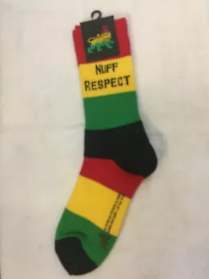 £8.99 • Buy Nuff Respect Red Gold & Green Socks Rasta Culture One Size Unisex Ltd Quantity