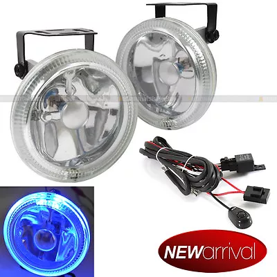 For RX-8 4  Round Super White W/ Blue Halo Bumper Driving Fog Light Lamp Kit • $34.95