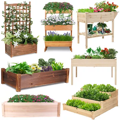 Muti-style Garden Raised Bed Pots Vegetable Planter Box Container Patio Balcony • £35.92