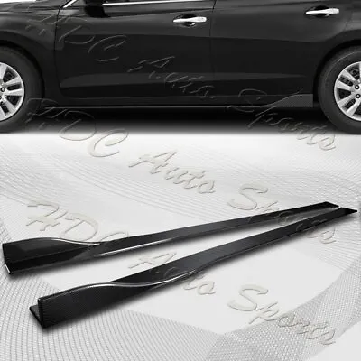 86  X 4  Universal Carbon Look Side Skirt Extension Rocker Splitters Lip 6pcs • $58.99