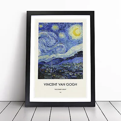 The Starry Night By Vincent Van Gogh Wall Art Print Framed Canvas Picture Poster • $43.46