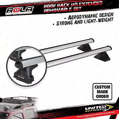 2 X Rola 1250mm HD Extended Removable Roof Rack Bars For Land Rover Discovery 3 • $558.95