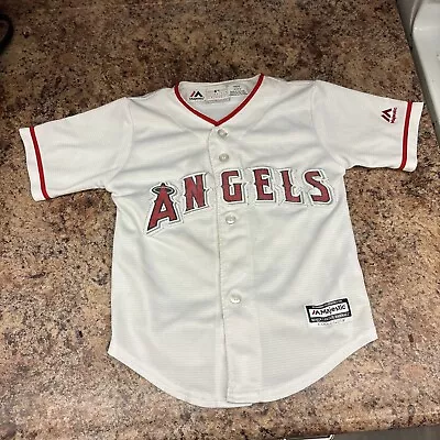 Majestic Anaheim Angels Mike Trout Baseball Toddler 3T Jersey White Coolbase • $34.99