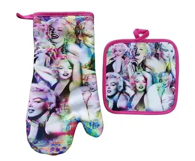 Pink New Marilyn Monroe Oven Mitt & Potholder Set Gift Kitchen Photos Sexy Pics • $19.69