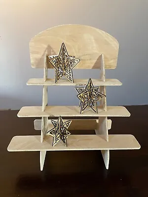£9.95 • Buy 3 Tier Display Stand - Small. For Retail Counter Shop, Craft Fairs & Markets Etc