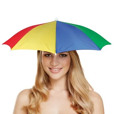 Umbrella Hat Fancy Dress Brolly Hat Multi Coloured Rain Hat New • £5.99