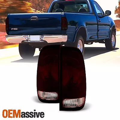 Fit 1997-2003 Ford F150 / 1999-2007 Ford Super Duty Pickup Red Smoked Tail Light • $35.99