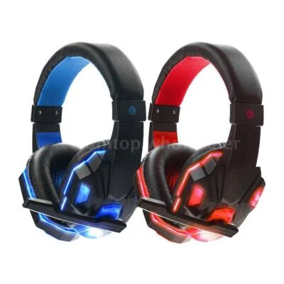 $19.99 • Buy 3.5mm Gaming Headset MIC LED Headphones For PC Desktop And Laptop Gaming,music