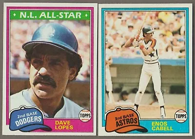 Buy 1 Get 1 Free 1981 Topps Baseball You Pick #1 - #200 Nmmt ** Free Ship ** • $1