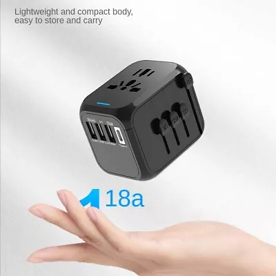 International Universal Travel Adapter With 3/4 USB+ Type C AC Power Charger AU • $24.99