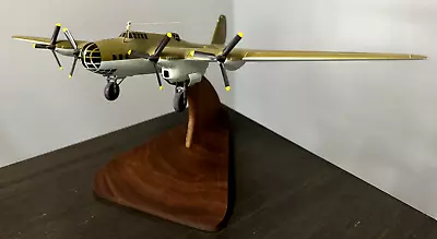 Petlyakov Pe-8 RUSSIA USSR Plane Mahogany Wood Scale Model Desk Aircraft RARE ! • $119.99