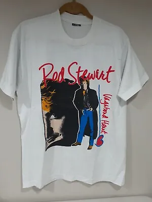 $45 • Buy Vintage Rod Stewart T-Shirt XL Vagabond Heart Tour 1991 Concert 