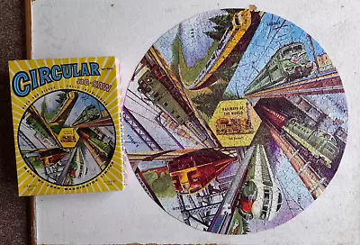 WADDINGTON'S Circular RAILWAYS OF THE WORLD Jigsaw PUZZLE: 500 Pcs/1 Pce Missing • £3.99