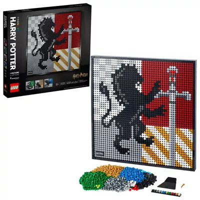 $73 • Buy New LEGO ART Harry Potter Hogwarts 4 In1 House Crests 31201 Picture Building Kit