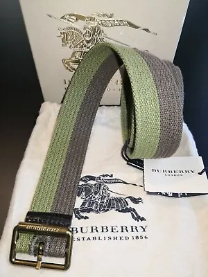 £79.99 • Buy Burberry Canvas Adjustable Belt Fit Size 25 - 30