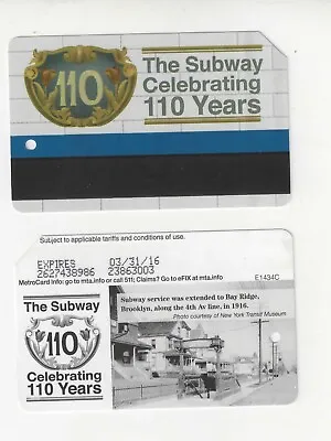 2015 BAY RIDGE BROOKLYN110 YEARS   Metrocard Metro Card Exp.2016 • $3.99