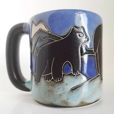 Mama Bear & Baby Mountains Handcrafted Mug Stoneware Design By Mara Lodge Decor • $17.50