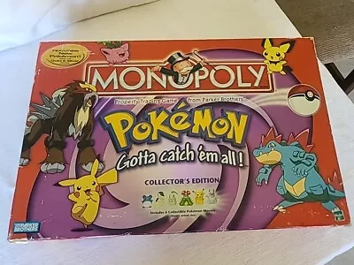 Monopoly Pokemon Collector's Edition Game Hasbro Silver Gold 2001  Rare • $79.99