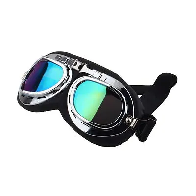 Vintage Style Anti-UV Motorcycle Scooter Pilot Goggles Helmet Glasses Motorcross • $21.99