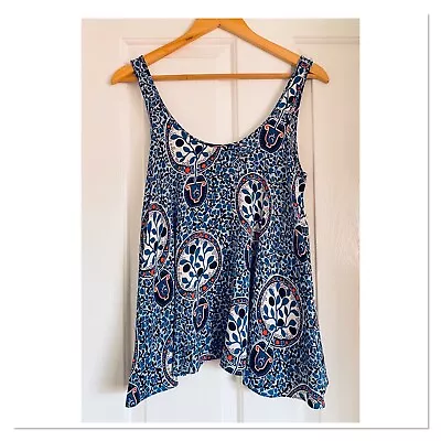 NWOT Country Road Blue Print Sleeveless Top XS • $10