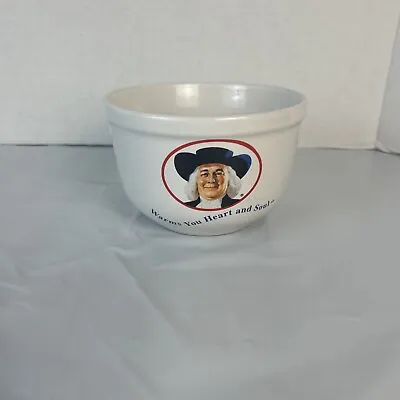 1999 Quaker Oats Company Oatmeal White Ceramic Bowl  Something To Smile About  • $14.52