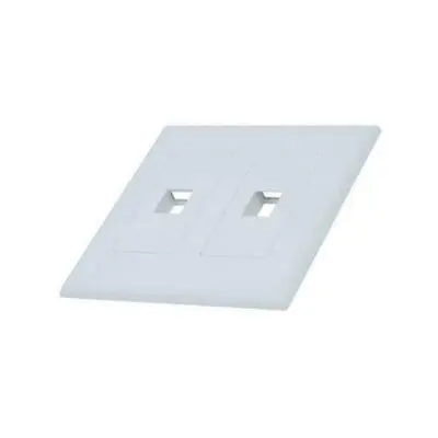 $6.96 • Buy White 2-Gang Screwless Decora Wall Plate Cover With 1-Port Keystone Jack Insert