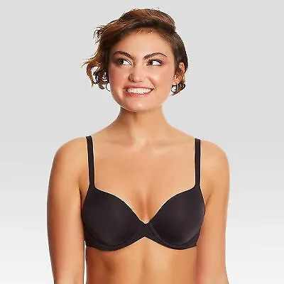 Maidenform Women's One Fabulous Fit 2.0 Tailored Demi Bra DM7543 - Black 32D • $18.99