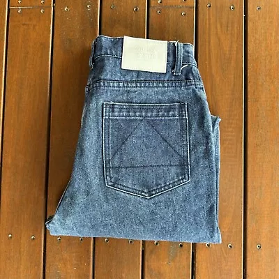 Zulu & Zephyr Size 12 Blue Denim Jeans Straight Leg Distressed Casual • $30