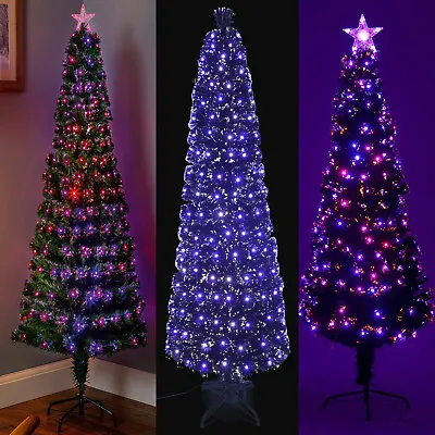 £49.99 • Buy Fibre Optic Christmas Tree Xmas LED Lights Pre Lit Star Green Color Changing New