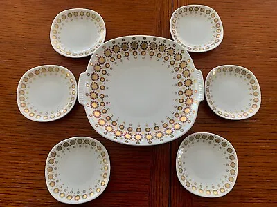 Bavaria Alboth And Kaiser Porcelain Square Dessert Set MCM Mid Century Modern • $60