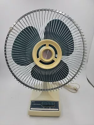 Sears Vintage 12  Oscillating Fan Blue Blades TESTED • $68.25