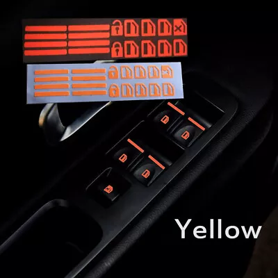 $4.20 • Buy Yellow Car Sticker Door Window Switch Luminous Sticker Night Safety Accessories