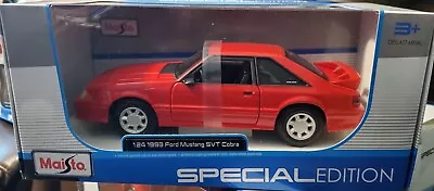 2024 Maisto 1-24 1993 Ford Mustang SVT Cobra Red Foxbody Special Edition MINT! • $34.99