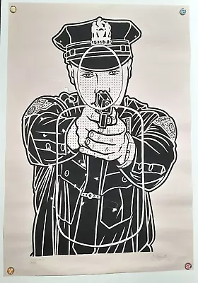 RARE 2014 Mike GIANT - Bullet Hole Embellished Print “Cop Killer  SIGNED Ed./80 • $499.99