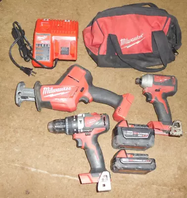 Milwaukee 2719-20 Hackzall 2902-20 Drill 2850-20 Impact Drive W/Charger & Batt • $43