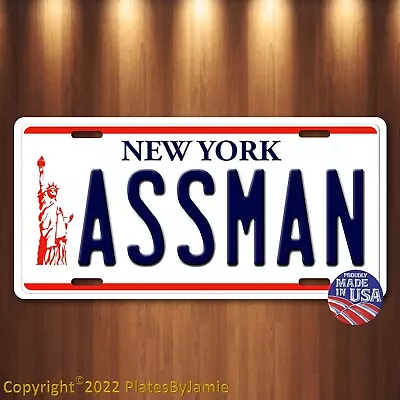 ASSMAN New York Statue Of Liberty Aluminum Vanity Novelty License Plate Tag NEW  • $16.97