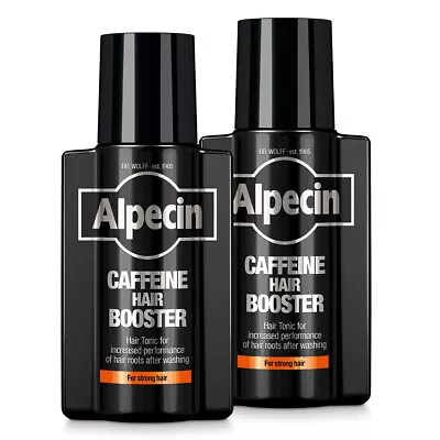 Alpecin Caffeine Hair Booster Black Anti Hair-Loss Tonic For Men  2x 200ml • £24.98