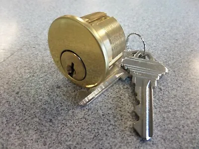 Gms M100sc3ar 5 Pin Schlage C Keyway 1  Mortise Lock Cylinder Bright Brass • $10.95