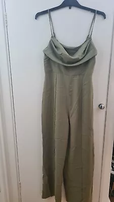 Cider Clothing Khaki Green Strappy Jumpsuit Size M New With Tags • £15