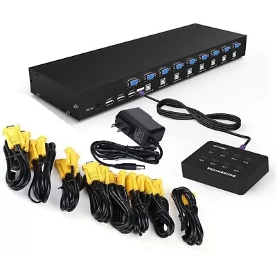 Rijer 8 Port Manual Smart VGA USB KVM Switch PC Computer DVR ( No Power Adapter) • $40