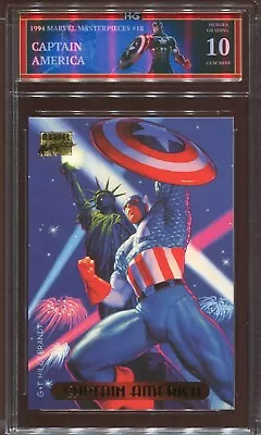 1994 Marvel Masterpieces Captain America #18 Hg Heroes Grading Gem Mint 10 • $11.99