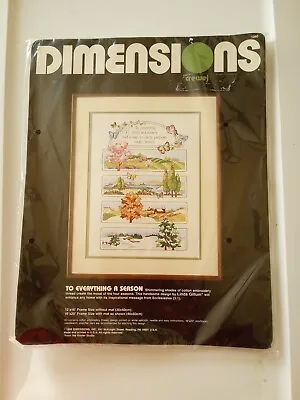 New Dimensions To Everything A Season Crewel Kit 1360 Vintage  • $22