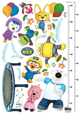 $29.99 • Buy Pororo Height Measure Wall Point Sticker Kids Room Deco KRHS-PPS-58512