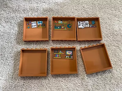 LEGO 1 X 5 X 6  WALL PANELS TAN ? LOT OF 6 FRIENDS • $5.50