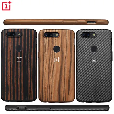 $48.80 • Buy Original Genuine Official For OnePlus 5T Rosewood Ebony Wood +Bumper Case