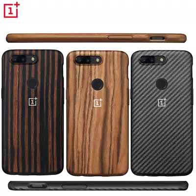 $48.69 • Buy Original Genuine Official For OnePlus 5T Rosewood Ebony Wood +Bumper Case
