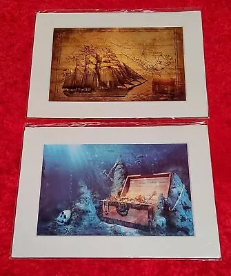 Pirate Ship & Treasure Chest Underwater Print Pictures. SW202 • £10.75